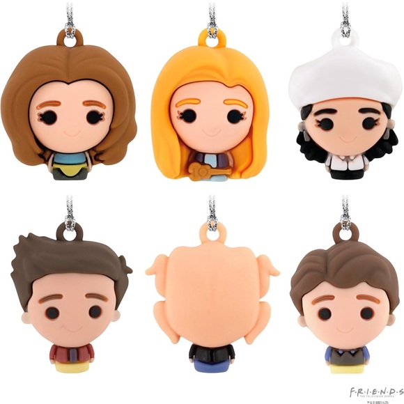 NIB Hallmark Friends Miniature Christmas Ornaments, Set of 6 - Picture 5 of 5